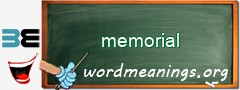 WordMeaning blackboard for memorial